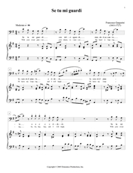 Se tu mi guardi baritone or bass aria download, intermezzo aria, early music, Baroque aria