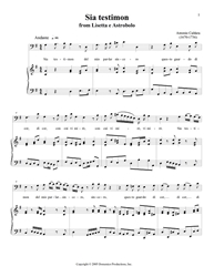 Sia testimon baritone or bass aria download, intermezzo aria, early music, Baroque aria