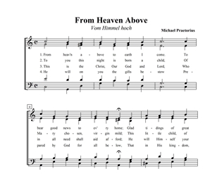 From Heaven above (Praetorius) Christmas vocal quartet