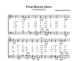 From Heaven above (Bach) Christmas vocal quartet