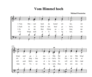 Von Himmel hoch (Praetorius) Christmas vocal quartet