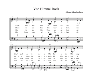 Von Himmel hoch (Bach) Christmas vocal quartet