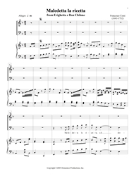 Maledetta la ricetta Baroque duet, soprano and bass, opera duet, download