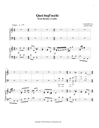 Quei begl'occhi Baroque duet, soprano and bass, opera duet, download