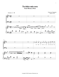Tu dolce mio core Baroque duet, soprano and bass, opera duet, download