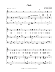 Cindy Folk song, American, download, print music, Cindy, PDF