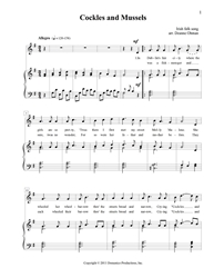 Cockles and Mussels Folk song, English, download, Cockles and Mussels, PDF, print music
