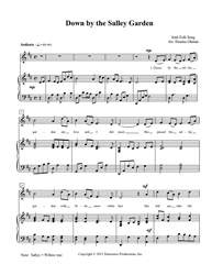 Down by the Sally Gardens Folk song, English, download, print music, Down by the Sally Gardens, PDF