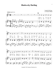Hush-a-bye Darling Folk song, English, download, print music, Hush a bye darling, PDF