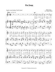 Pea Soup Folk song, Canadian, download, print music, Pea Soup PDF