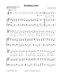 Rambling Sailor Folk song, English, download, print music, Rambling Sailor, PDF