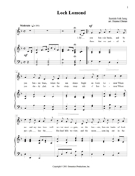 Loch Lomond Folk song, English, download, print music, Loch Lomond, PDF