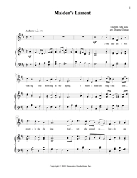 Maidens Lament Folk song, English, download, print music, Maidens Lament, PDF