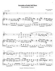 Accanto al mio bel foco soprano aria download, intermezzo aria, early music, Baroque aria, Hasse